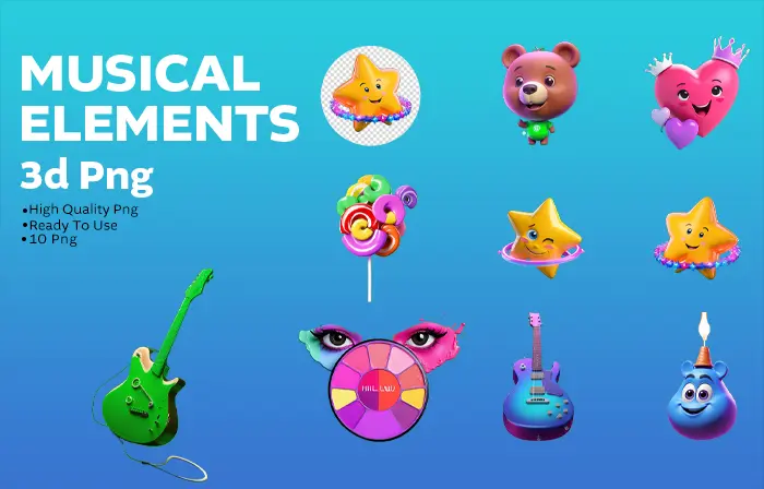 Musical Elements 3D Elements Pack image